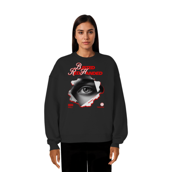 front-organic-oversize-sweatshirt-black-866-f996-1000x-5.png Busted Red Handed Oversize Sweatshirt