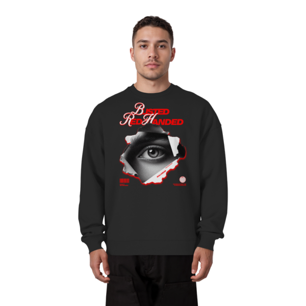front-organic-oversize-sweatshirt-black-868-f996-1000x-5.png Busted Red Handed Oversize Sweatshirt