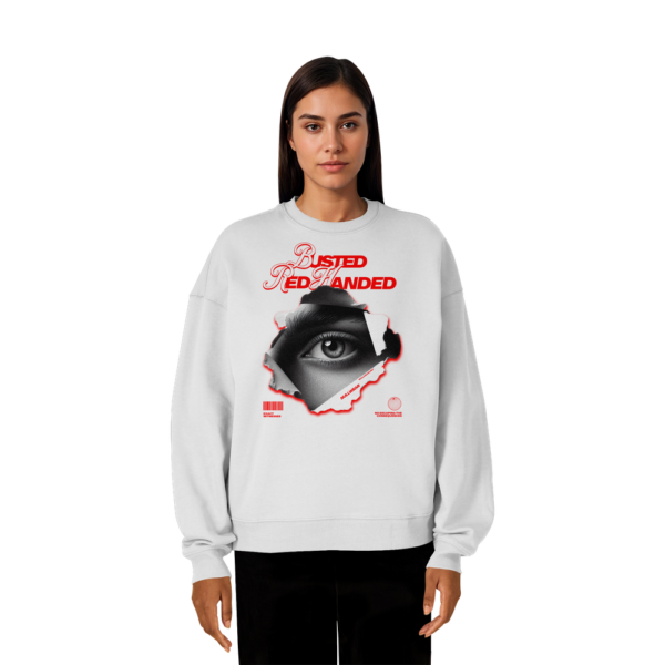 front-organic-oversize-sweatshirt-white-866-f996-1000x-5.png Busted Red Handed Oversize Sweatshirt