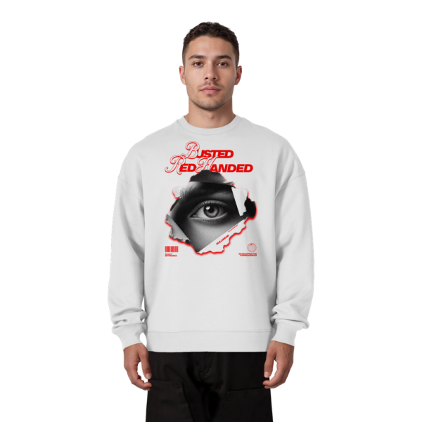 front-organic-oversize-sweatshirt-white-868-f996-1000x-5.png Busted Red Handed Oversize Sweatshirt